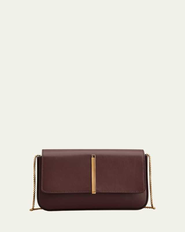 Mini Metal Bar Leather Shoulder Bag